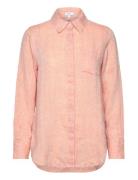 Belle Tops Shirts Linen Shirts Pink Reiss