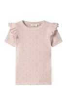 Nmfgago Kuo Ss Slim Top Lil Tops T-Kortærmet Skjorte Pink Lil'Atelier