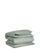 Sateen Stripes Double Duvet Home Textiles Bedtextiles Duvet Covers Kha...