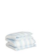 Percale Stripe Single Duvet Home Textiles Bedtextiles Duvet Covers Blu...