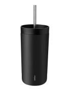 Stelton To Go Sip Vacuum Insulated Cup With Straw 0.4 L. Soft Black Ho...