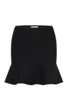 Fine-Knit Peplum Top Skirts Short Skirts Black Mango