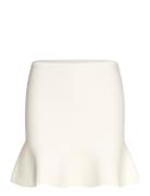 Fine-Knit Peplum Top Skirts Short Skirts White Mango
