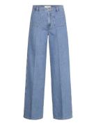 Wide-Leg Jeans With Pockets Bottoms Jeans Wide Blue Mango