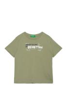 T-Shirt Tops T-Kortærmet Skjorte Green United Colors Of Benetton