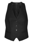Cotton-Blend Vest Blazers Sleeveless Blazers Black Lauren Ralph Lauren