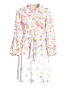 Vielma O-Neck L/S Short Dress/Ln Dresses Summer Dresses White Vila