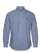 Custom Fit Garment-Dyed Oxford Shirt Tops Shirts Casual Blue Polo Ralp...