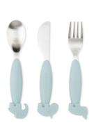 Easy-Grip Cutlery Set Deer Friends Blue Home Meal Time Cutlery Blue D ...