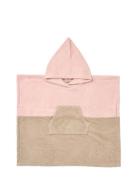 Terry Poncho Lille Home Bath Time Bath Poncho Pink Wheat