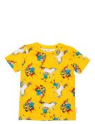 Självsäker T-Shirt Tops T-Kortærmet Skjorte Yellow Martinex