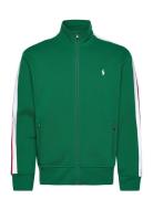Double-Knit Track Jacket Tops Knitwear Full Zip Jumpers Green Polo Ral...