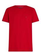 Ess Seasonal Reg Fit Solid Tee Tops T-Kortærmet Skjorte Red Tommy Hilf...