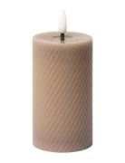 Swirled Led Pillar Candle Home Decoration Candles Led Candles Grey C'e...