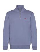 Original Hm 1/4 Zip Cliff Tops Sweatshirts & Hoodies Sweatshirts Blue ...