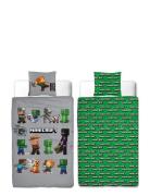 Minecraft Bedding Home Sleep Time Bed Sets Grey Björna