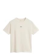 Small Graphic T-Shirt Tops T-Kortærmet Skjorte Cream GANT