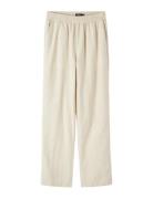 Nlnhill Reg Pant Noos Bottoms Trousers Cream LMTD