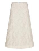 Textured Flared Skirt Skirts Knee-length & Midi Skirts White Mango