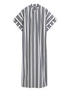 Os Striped Caftan Dress Dresses Shirt Dresses White GANT