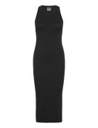 Ease Ribbed Tank Dress Maxikjole Festkjole Black Aim´n