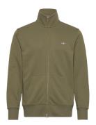 Reg Shield Full Zip Sweat Tops Sweatshirts & Hoodies Sweatshirts Green...