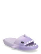 Shark-Design Flip-Flops Shoes Clogs Purple Mango