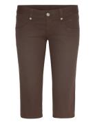 Ultra Low Rise Capri Trousers Bottoms Trousers Capri Trousers Brown Mo...