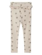 Nmfgavo Efi Slim Legging Lil Noos Bottoms Leggings Beige Lil'Atelier