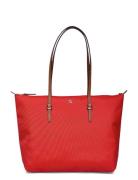 Nylon Medium Keaton Tote Bag Shopper Taske Red Lauren Ralph Lauren