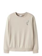 Nkmvasha Ls Nreg Sweat Unb Tops Sweatshirts & Hoodies Sweatshirts Beig...