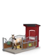 Schleich Ponybox With Mustang Mare Toys Playsets & Action Figures Anim...