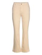 Sienna Flared Cropped Jeans Bottoms Jeans Flares Beige Mango