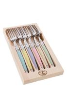 Gaffelsæt 6 Stk Laguiole Home Tableware Cutlery Forks Blue Jean Dubost