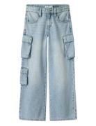 Nkfbella Wide Cargo Jeans 8772-Be Noos Bottoms Jeans Wide Jeans Blue N...
