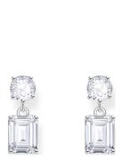 Silver Earrings With White Zirconia In Different Cuts Ørestickere Smyk...