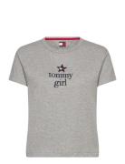 Tommy Girl Graphic T-Shirt Tops T-shirts & Tops Short-sleeved Grey Tom...