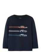 Nmmvux Ls Top Tops T-shirts Long-sleeved T-Skjorte Navy Name It