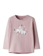 Nmfvix Ls Top Tops T-shirts Long-sleeved T-Skjorte Pink Name It