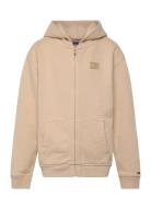 Tonal Flag Emb Zip Hoodie Tops Sweatshirts & Hoodies Hoodies Cream Tom...