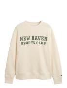 Graphic C-Neck Tops Sweatshirts & Hoodies Sweatshirts Cream GANT