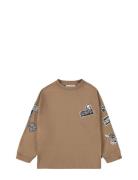 Rube Tops T-shirts Long-sleeved T-Skjorte Brown Molo