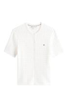 Co Cable Fine Gg S/S C-Nk Cardi Tops Knitwear Cardigans White Tommy Hi...