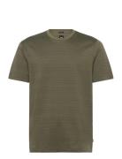 H-Taut 102 Tops T-Kortærmet Skjorte Khaki Green BOSS