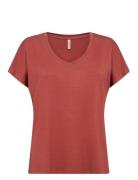 Sc-Marica Tops T-shirts & Tops Short-sleeved Red Soyaconcept