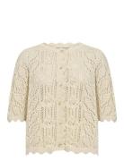 Sc-Perry Tops Knitwear Cardigans Cream Soyaconcept