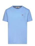 Shield Ss T-Shirt Tops T-Kortærmet Skjorte Blue GANT