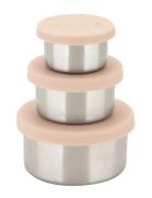 Steel Trio Home Kitchen Kitchen Storage Lunch Boxes Pink Haps Nordic