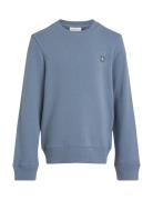 Mono Mini Badge Reg Cn Tops Sweatshirts & Hoodies Sweatshirts Blue Cal...