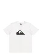 Comp Logo Ss Yth Tops T-Kortærmet Skjorte White Quiksilver
